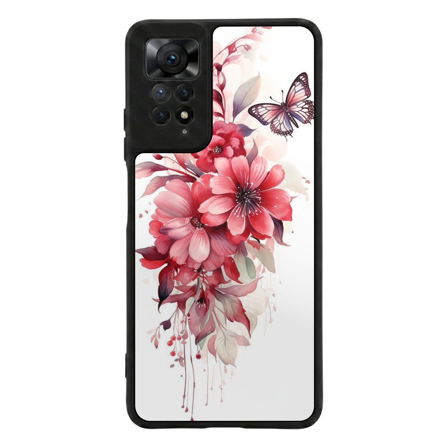 Xiaomi Redmi Note 12 Pro Uyumlu Floral Tasarımlı Glossy Premium Kılıf