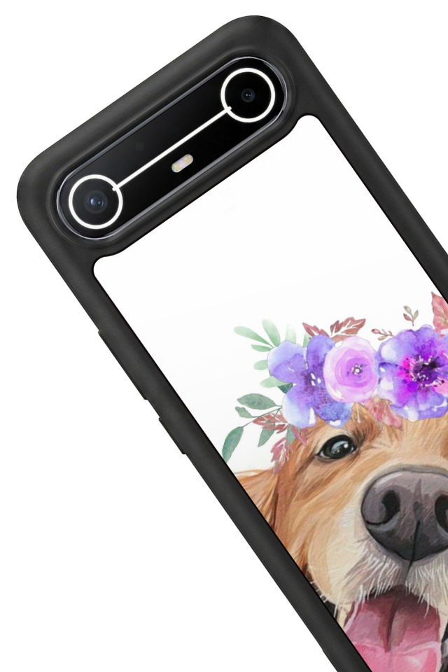 Tecno Spark Slim 5G Uyumlu Golden Kopek Tasarımlı Glossy Premium Kılıf
