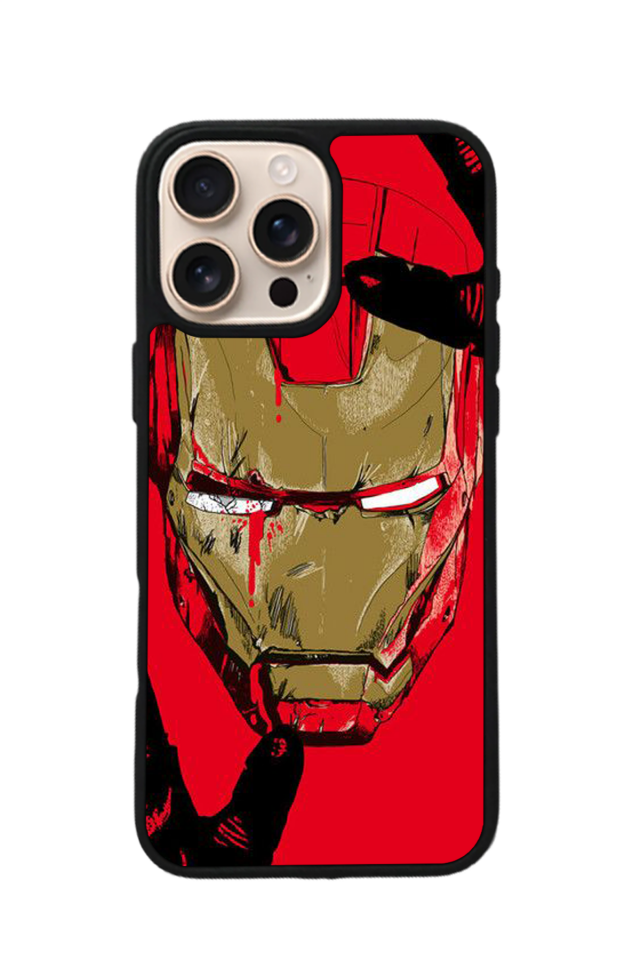 iPhone 14 Pro Uyumlu  Iron Man ( Demir Adam ) Tasarımlı Glossy Premium Kılıf