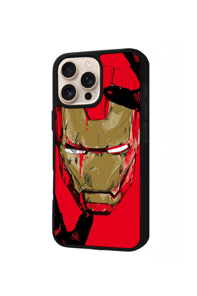 iPhone 14 Pro Uyumlu  Iron Man ( Demir Adam ) Tasarımlı Glossy Premium Kılıf