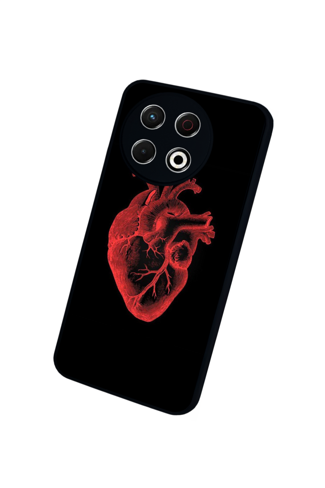 Tecno Spark 30 Pro Uyumlu Kalp Love Tasarımlı Glossy Premium Kılıf