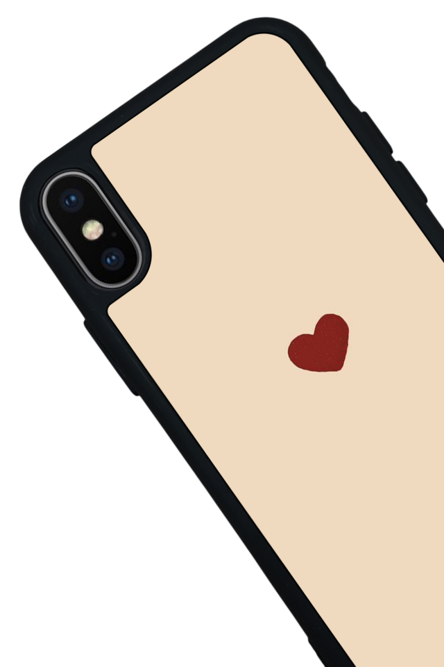 iPhone X/ XS Uyumlu Kalp Love Tasarımlı Glossy Premium Kılıf