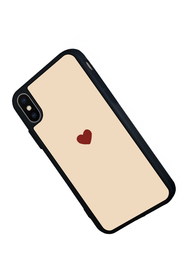 iPhone X/ XS Uyumlu Kalp Love Tasarımlı Glossy Premium Kılıf