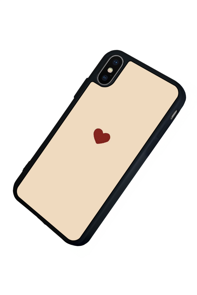 iPhone X/ XS Uyumlu Kalp Love Tasarımlı Glossy Premium Kılıf