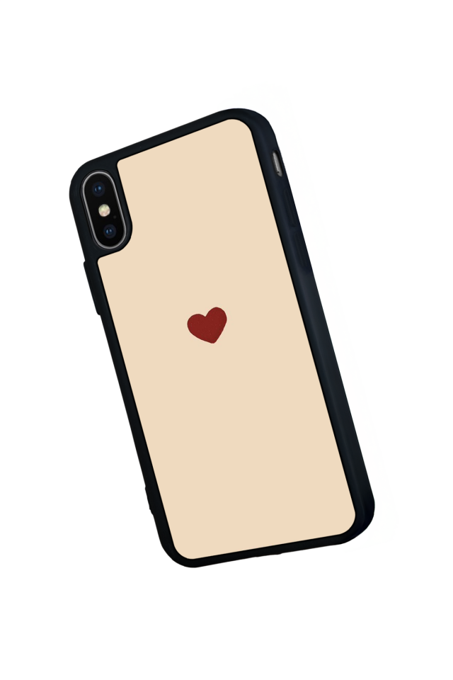iPhone X/ XS Uyumlu Kalp Love Tasarımlı Glossy Premium Kılıf