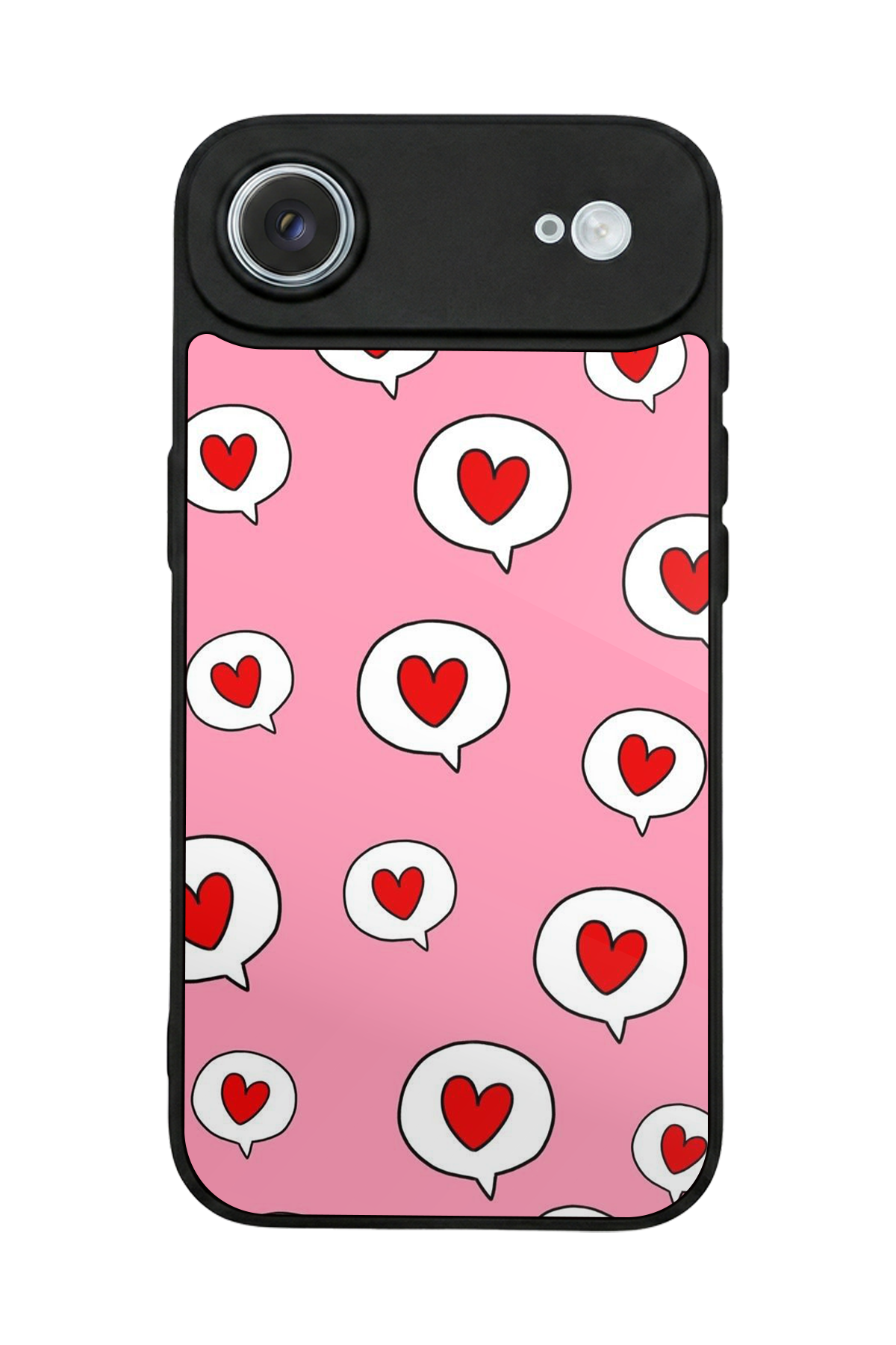 iPhone 17 Air Uyumlu Kalp Love Tasarımlı Glossy Premium Kılıf