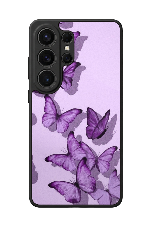 Samsung Galaxy S26 Ultra Uyumlu Kelebek Tasarımlı Glossy Premium Kılıf