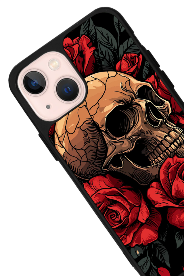 iPhone 15 Uyumlu KuruKafa Tasarımlı Glossy Premium Kılıf