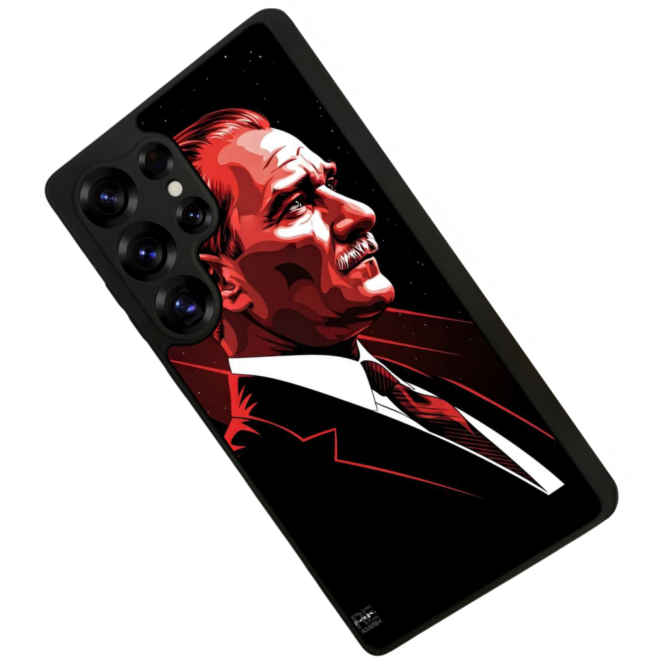 Samsung Galaxy S25 Ultra Uyumlu Mustafa Kemal Ataturk Tasarımlı Glossy Premium Kılıf