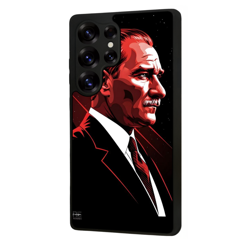 Samsung Galaxy S25 Ultra Uyumlu Mustafa Kemal Ataturk Tasarımlı Glossy Premium Kılıf