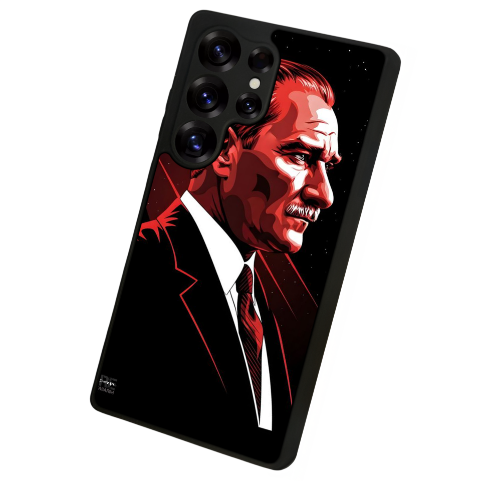 Samsung Galaxy S25 Ultra Uyumlu Mustafa Kemal Ataturk Tasarımlı Glossy Premium Kılıf