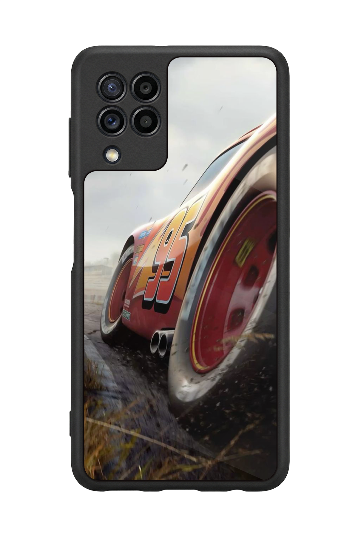 Samsung Galaxy M32 Uyumlu Şimsek McQueen Tasarımlı Glossy Premium Kılıf