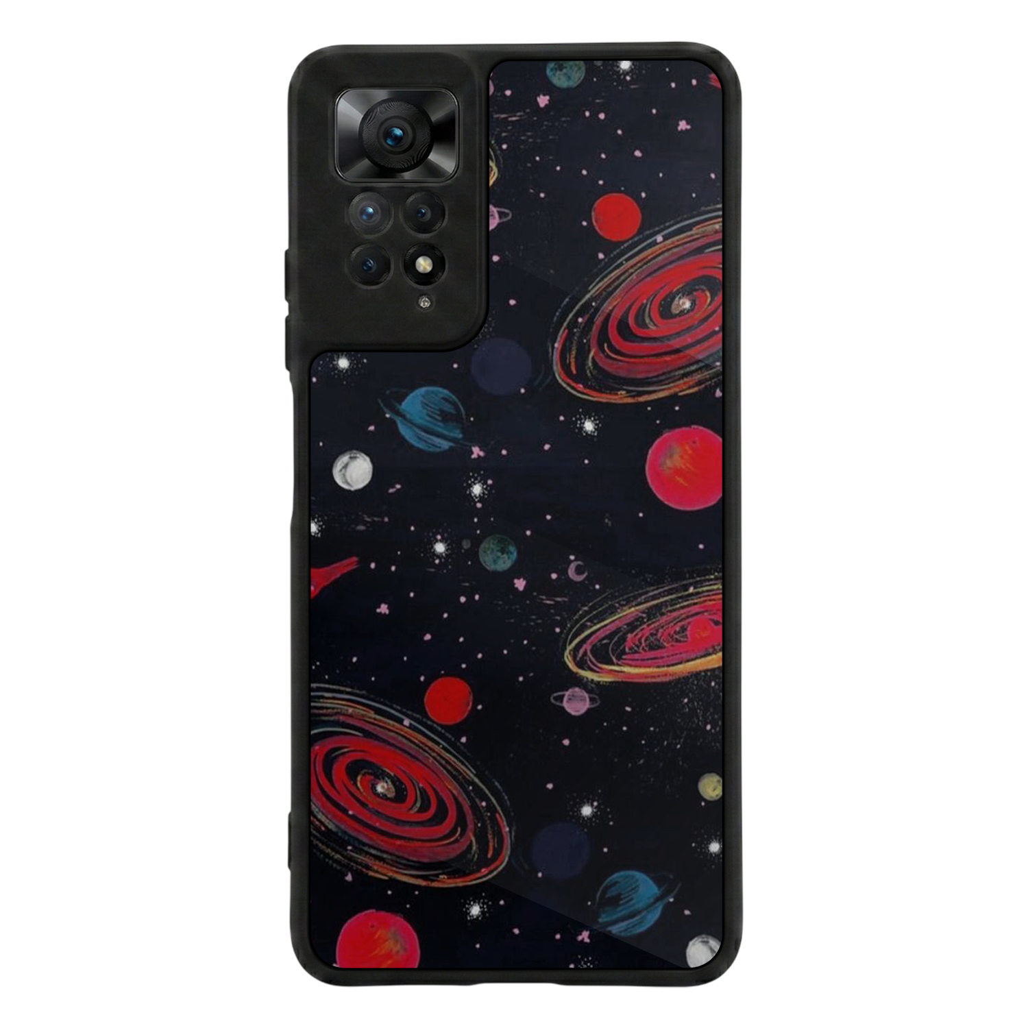 Xiaomi Redmi Note 11 Pro Uyumlu Uzay Tasarımlı Glossy Premium Kılıf
