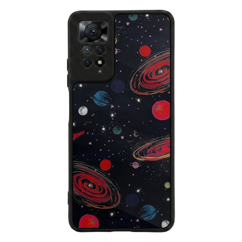 Xiaomi Redmi Note 11 Pro Uyumlu Uzay Tasarımlı Glossy Premium Kılıf