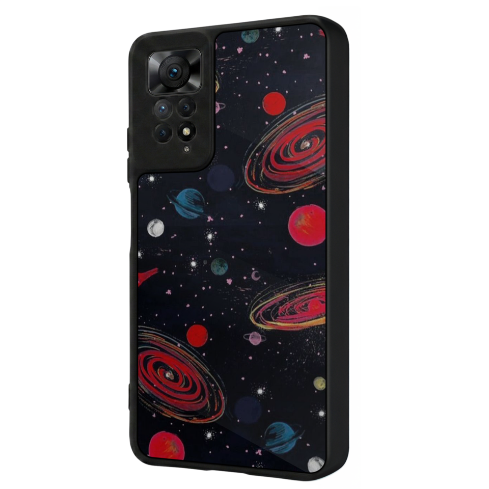Xiaomi Redmi Note 11 Pro Uyumlu Uzay Tasarımlı Glossy Premium Kılıf