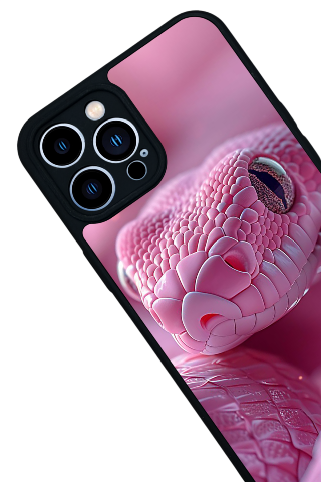 iPhone 13 Pro Max Uyumlu Yılan Tasarımlı Glossy Premium Kılıf