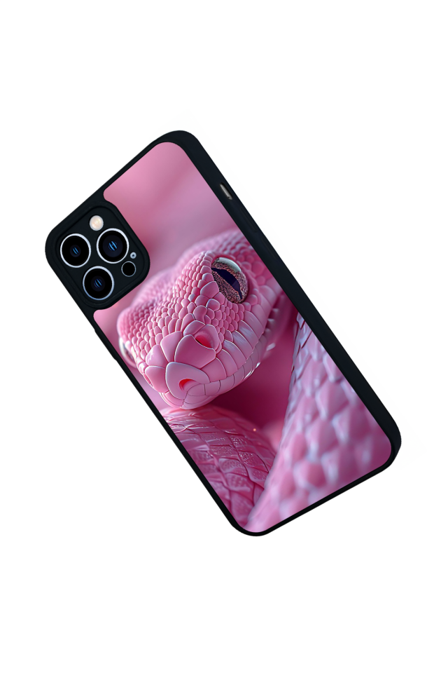 iPhone 13 Pro Max Uyumlu Yılan Tasarımlı Glossy Premium Kılıf