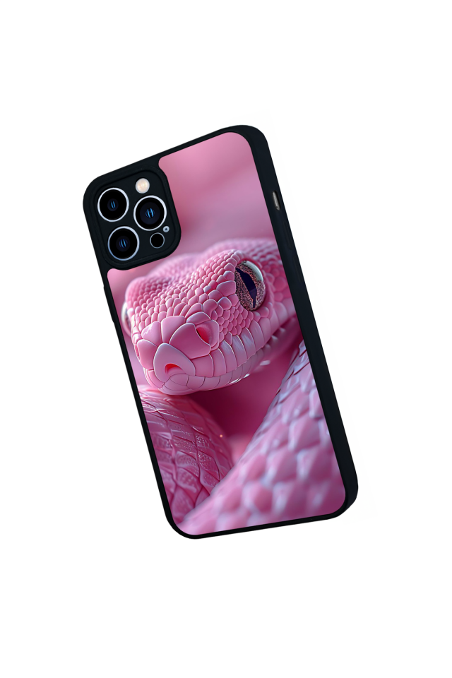 iPhone 13 Pro Max Uyumlu Yılan Tasarımlı Glossy Premium Kılıf