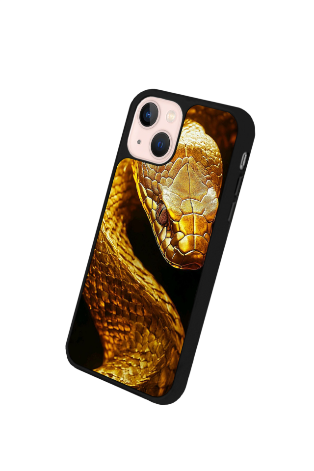 iPhone 15 Uyumlu Yılan Tasarımlı Glossy Premium Kılıf