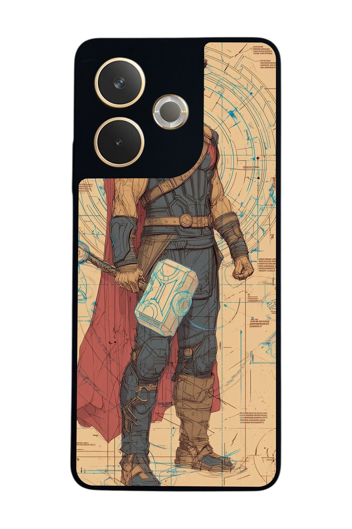 Oppo A5 Pro Uyumlu Thor Tasarımlı Glossy Premium Kılıf