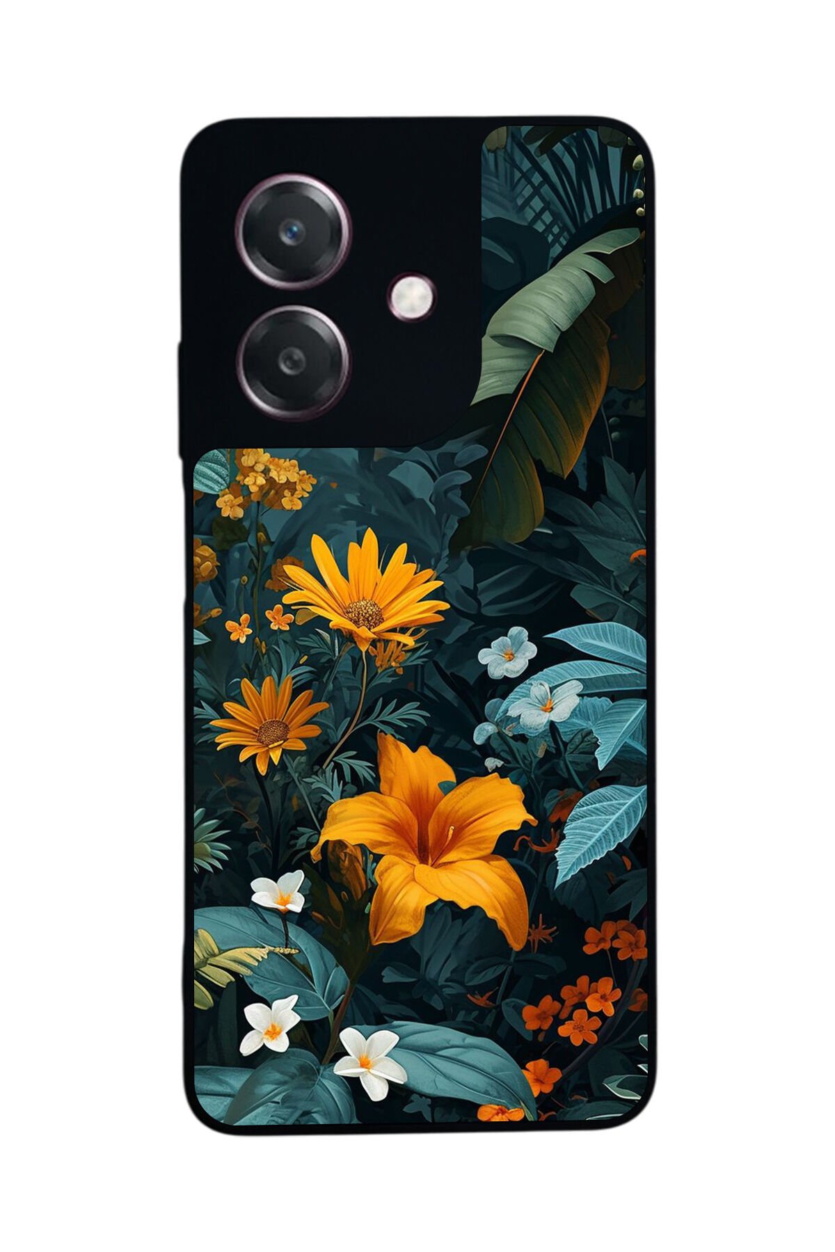 Oppo A3 5G Uyumlu Botanik Tasarımlı Glossy Premium Kılıf