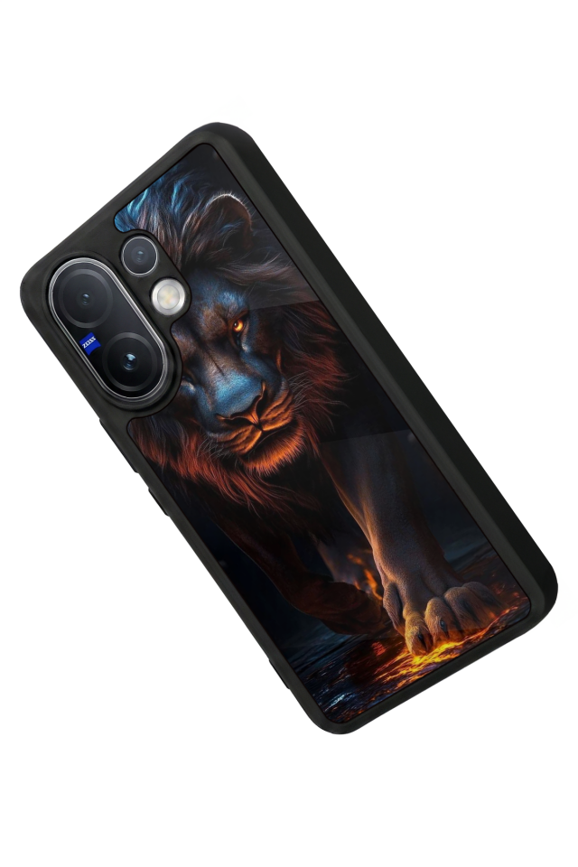 Vivo V60 Uyumlu Aslan Tasarımlı Glossy Premium Kılıf