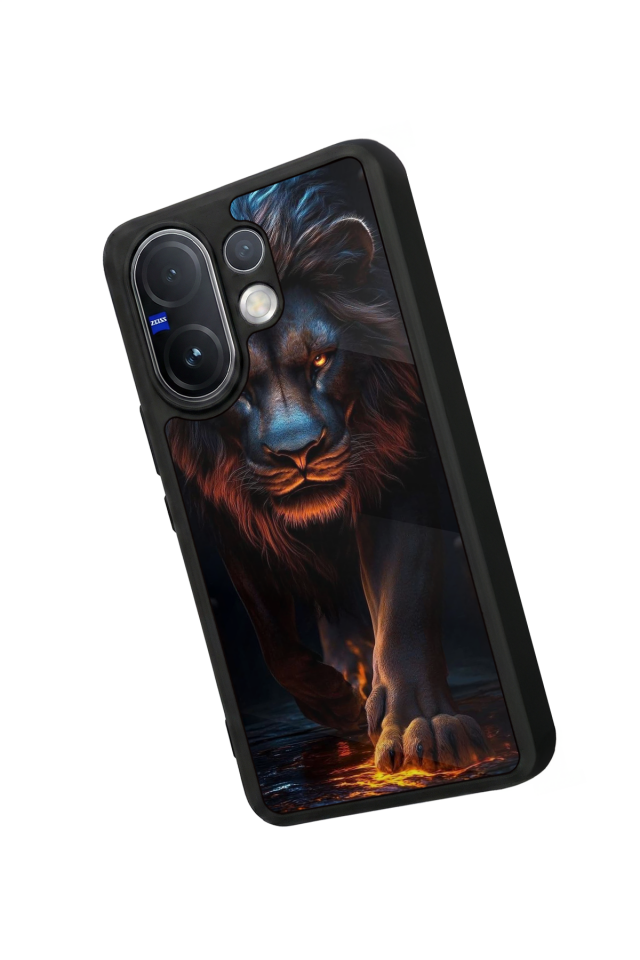 Vivo V60 Uyumlu Aslan Tasarımlı Glossy Premium Kılıf
