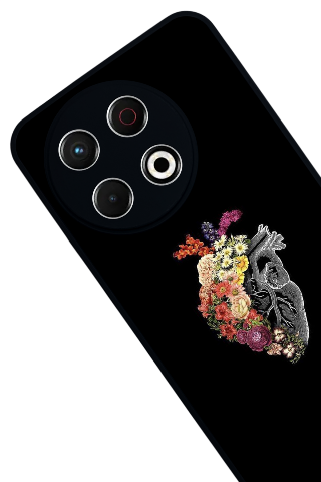 Tecno Spark 30 Pro Uyumlu Kalp Love Tasarımlı Glossy Premium Kılıf