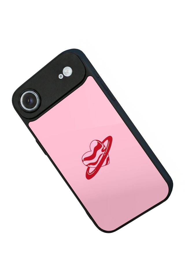 iPhone 17 Air Uyumlu Kalp Love Tasarımlı Glossy Premium Kılıf