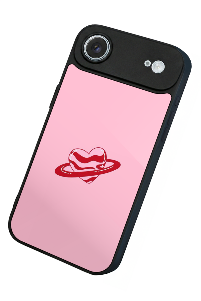 iPhone 17 Air Uyumlu Kalp Love Tasarımlı Glossy Premium Kılıf