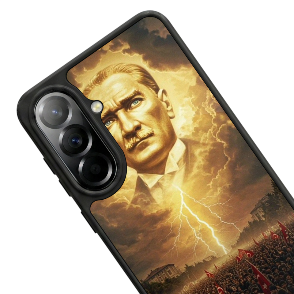 Samsung Galaxy A57 Uyumlu Mustafa Kemal Ataturk Tasarımlı Glossy Premium Kılıf