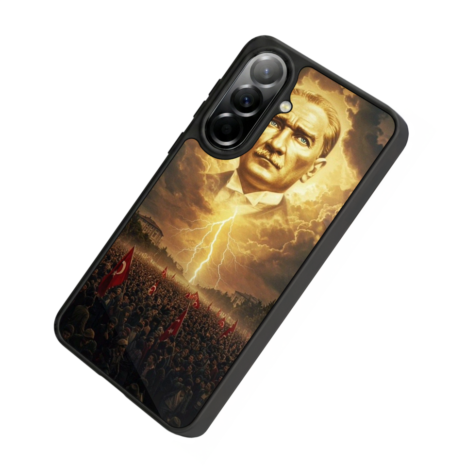 Samsung Galaxy A57 Uyumlu Mustafa Kemal Ataturk Tasarımlı Glossy Premium Kılıf