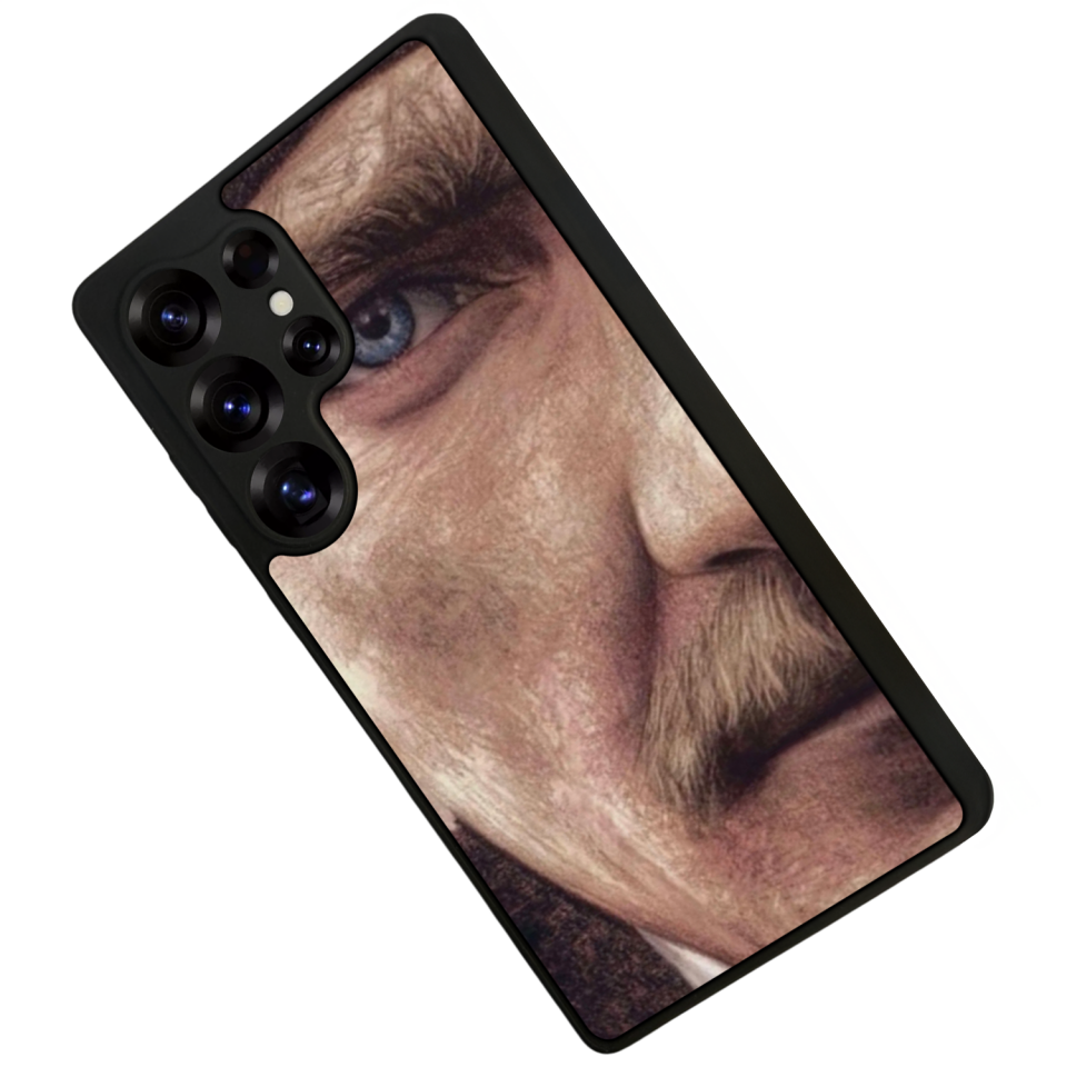 Samsung Galaxy S25 Ultra Uyumlu Mustafa Kemal Ataturk Tasarımlı Glossy Premium Kılıf