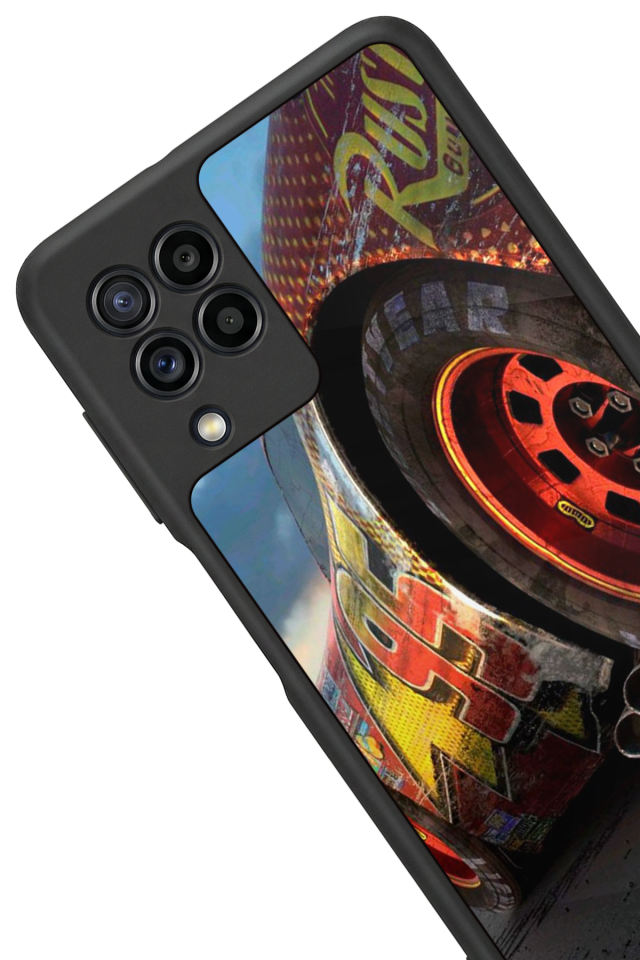 Samsung Galaxy M32 Uyumlu Şimsek McQueen Tasarımlı Glossy Premium Kılıf