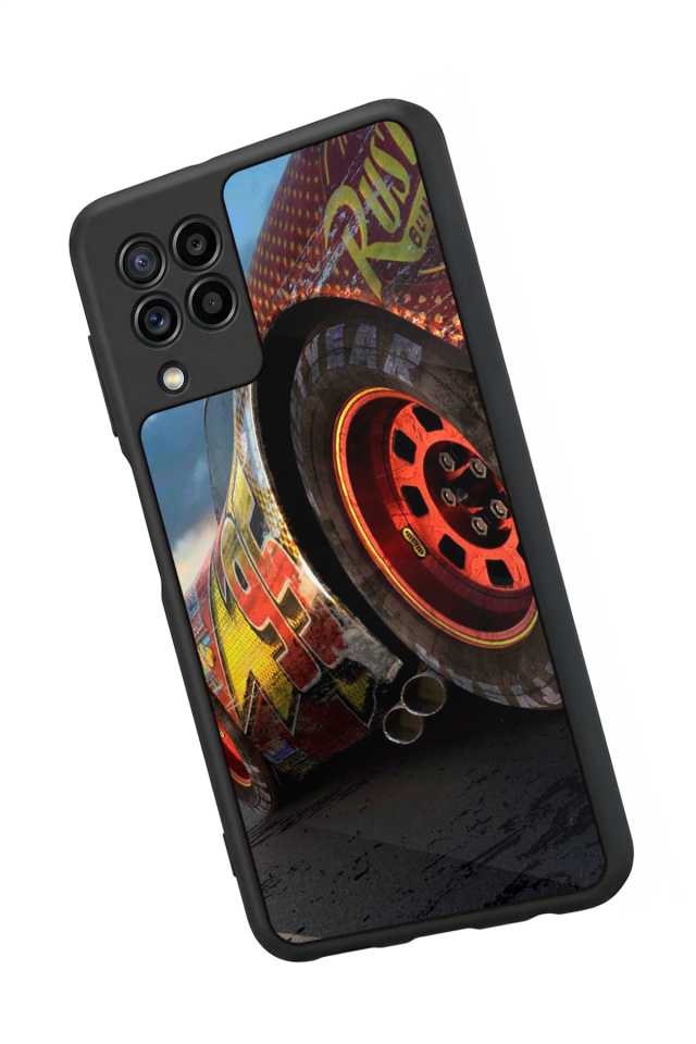Samsung Galaxy M32 Uyumlu Şimsek McQueen Tasarımlı Glossy Premium Kılıf