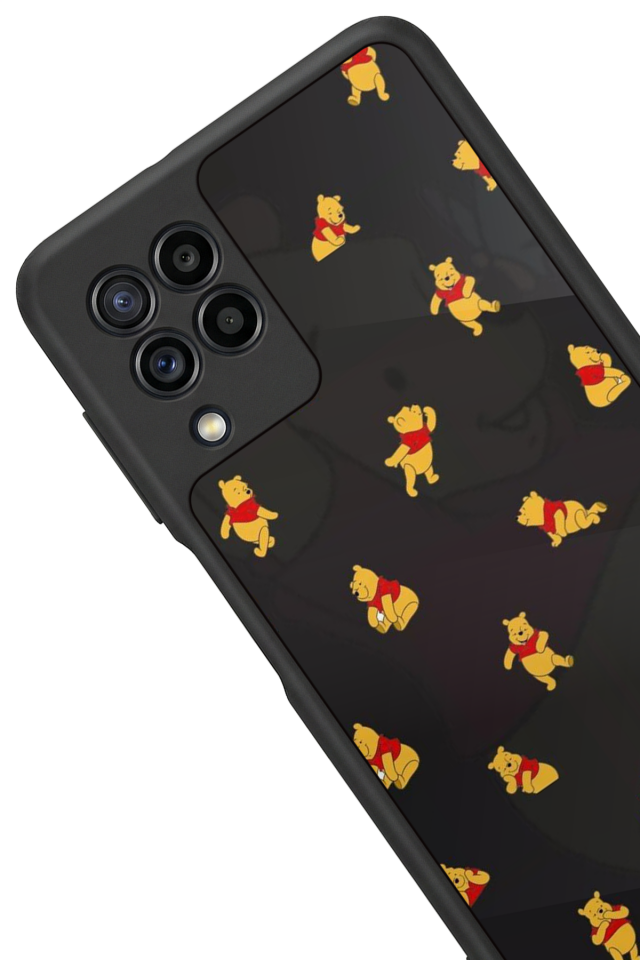 Samsung Galaxy M22 Uyumlu Winnie Tasarımlı Glossy Premium Kılıf