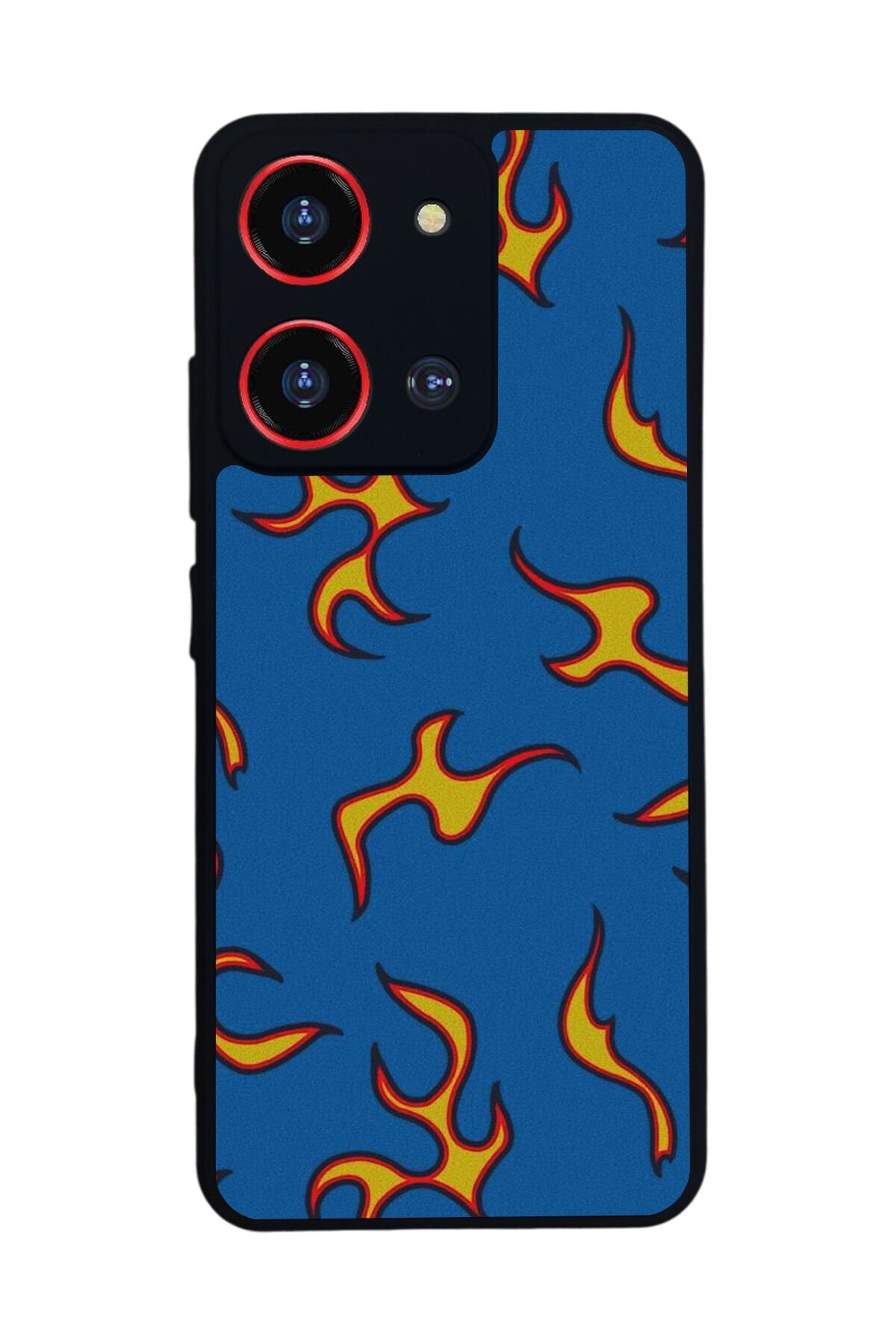 Reeder S19 Max Pro S 108MP Uyumlu Retro Flame Patterns Tasarımlı Glossy Premium Kılıf