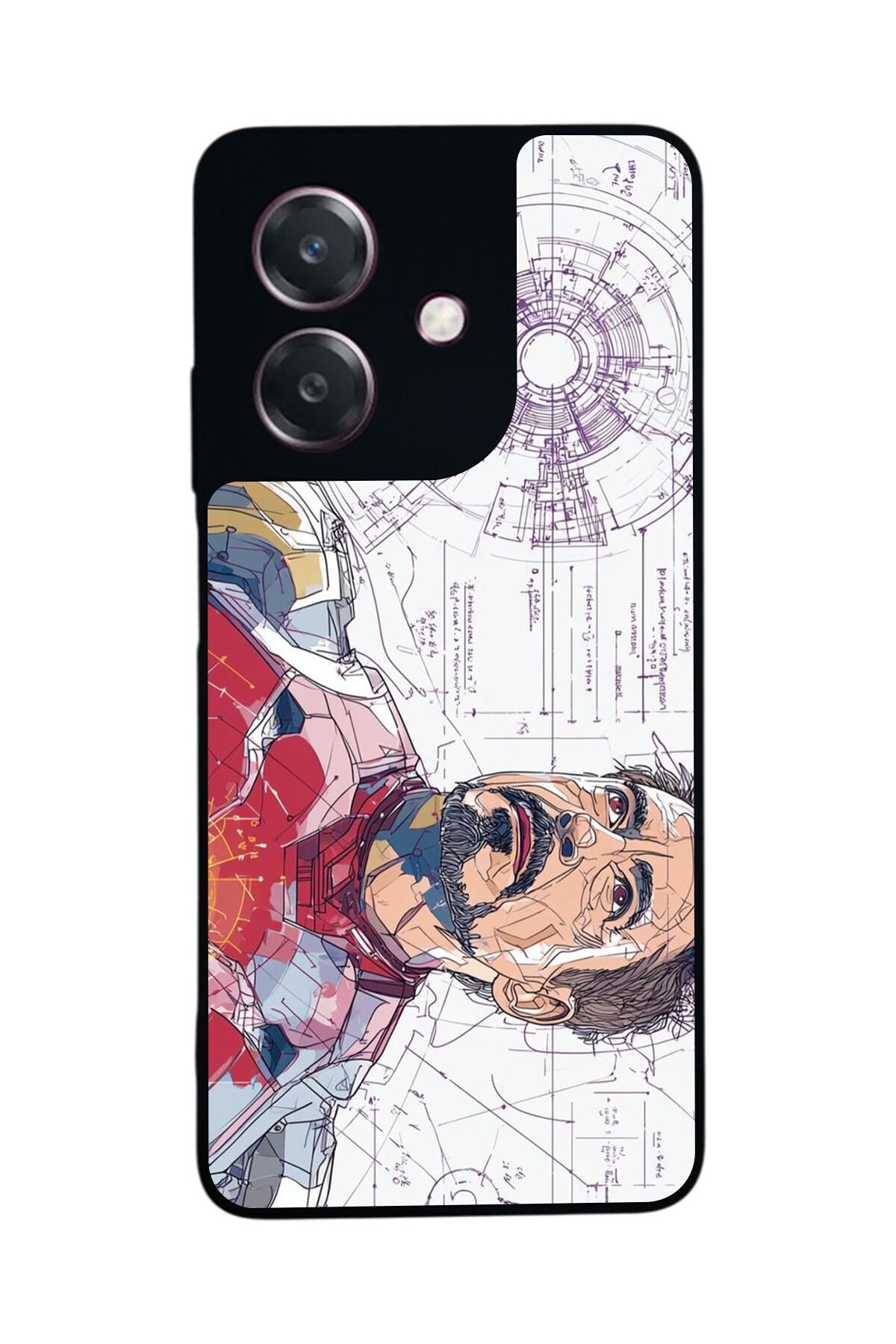 Oppo A3 5G Uyumlu Iron Man ( Demir Adam ) Tasarımlı Glossy Premium Kılıf