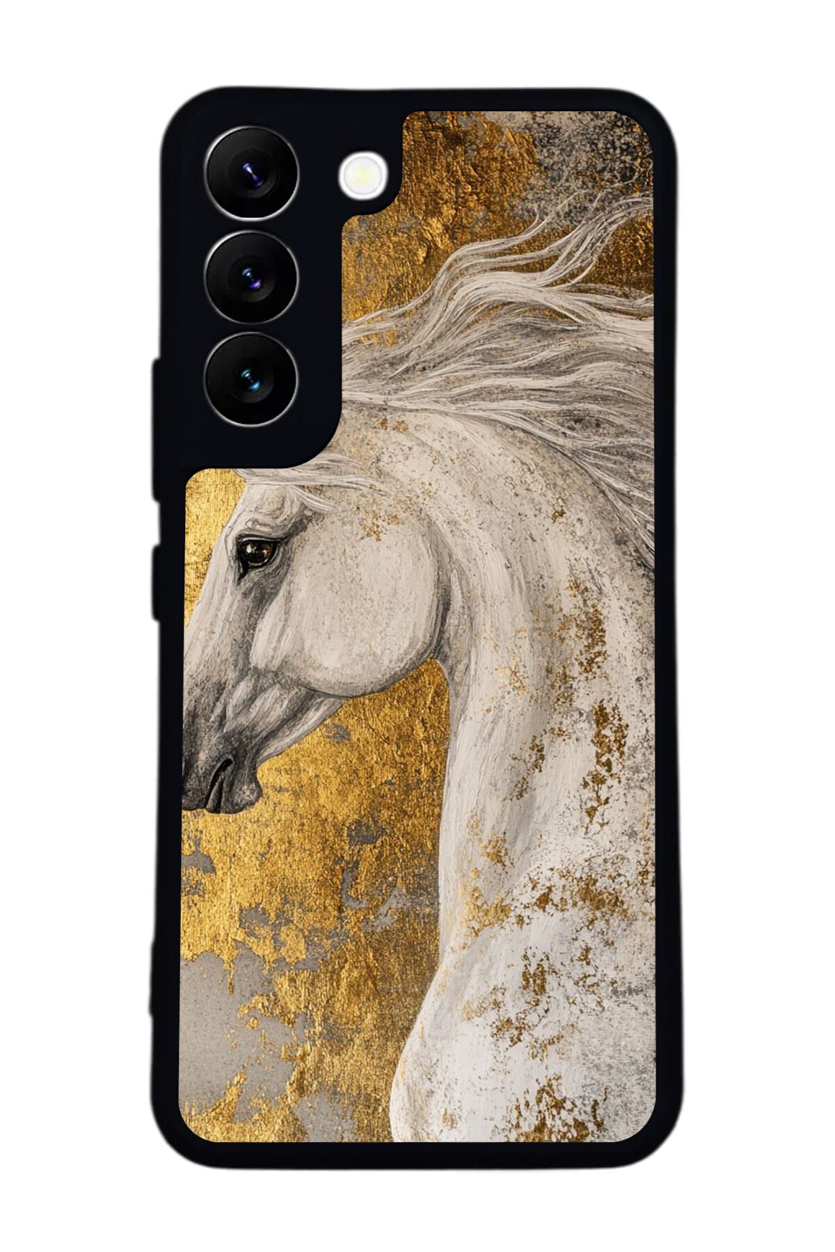 Samsung Galaxy S22 Uyumlu At Horse Tasarımlı Glossy Premium Kılıf