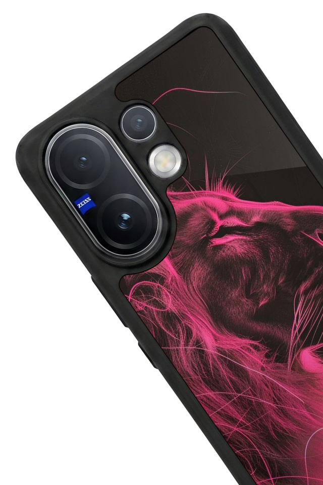 Vivo V60 Uyumlu Aslan Tasarımlı Glossy Premium Kılıf