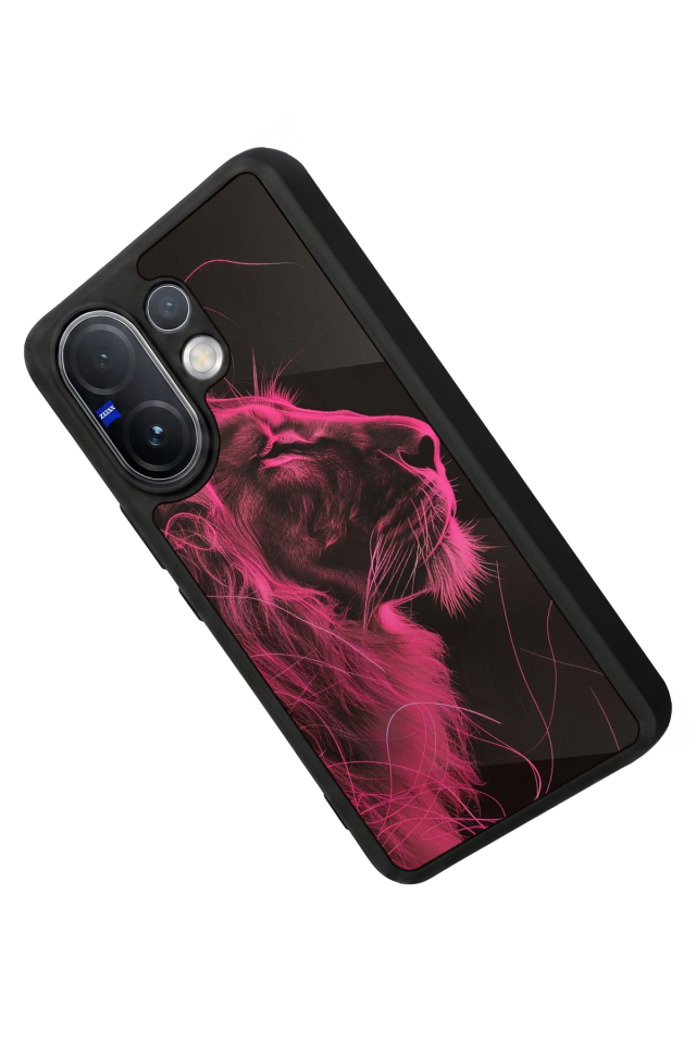 Vivo V60 Uyumlu Aslan Tasarımlı Glossy Premium Kılıf
