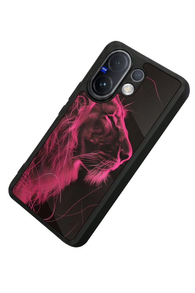 Vivo V60 Uyumlu Aslan Tasarımlı Glossy Premium Kılıf