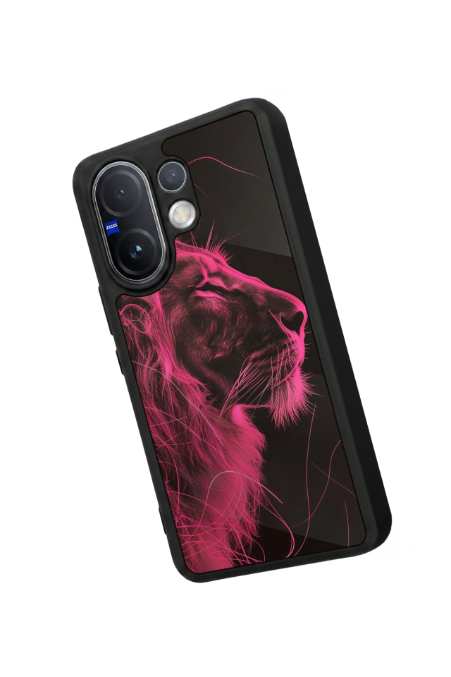 Vivo V60 Uyumlu Aslan Tasarımlı Glossy Premium Kılıf