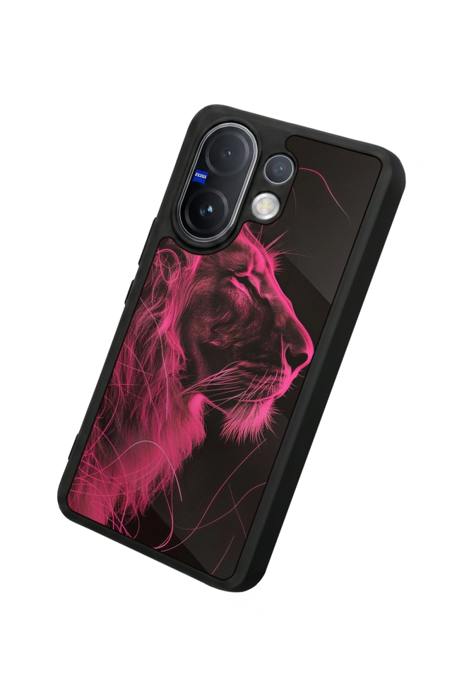 Vivo V60 Uyumlu Aslan Tasarımlı Glossy Premium Kılıf