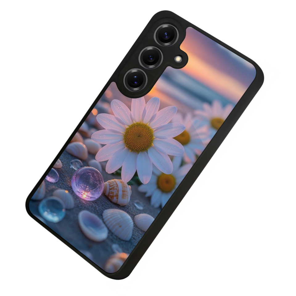 Samsung Galaxy S25 Uyumlu Cicek Tasarımlı Glossy Premium Kılıf