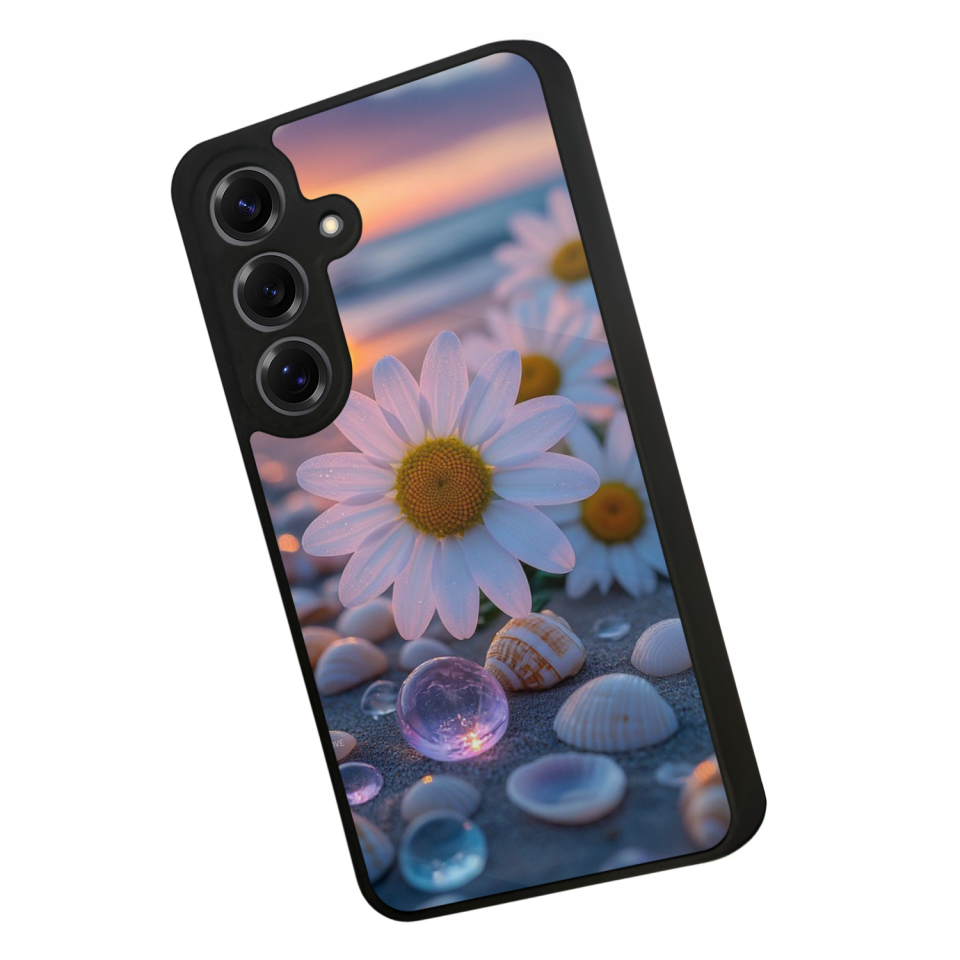 Samsung Galaxy S25 Uyumlu Cicek Tasarımlı Glossy Premium Kılıf