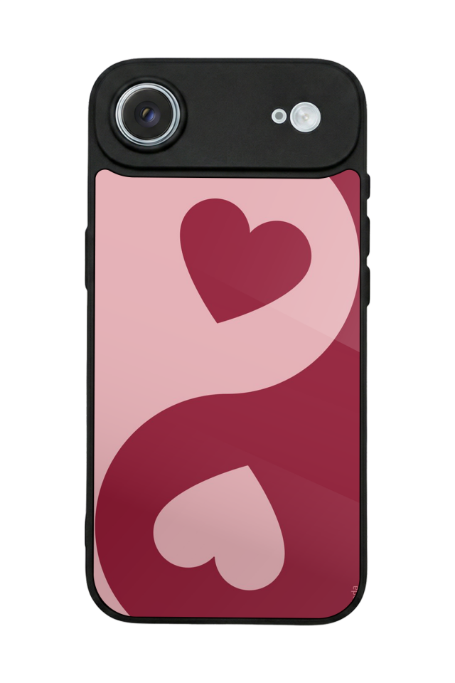 iPhone 17 Air Uyumlu Kalp Love Tasarımlı Glossy Premium Kılıf