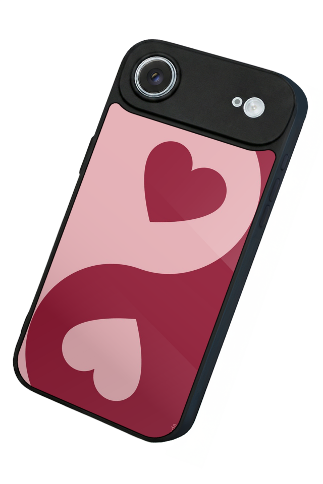 iPhone 17 Air Uyumlu Kalp Love Tasarımlı Glossy Premium Kılıf