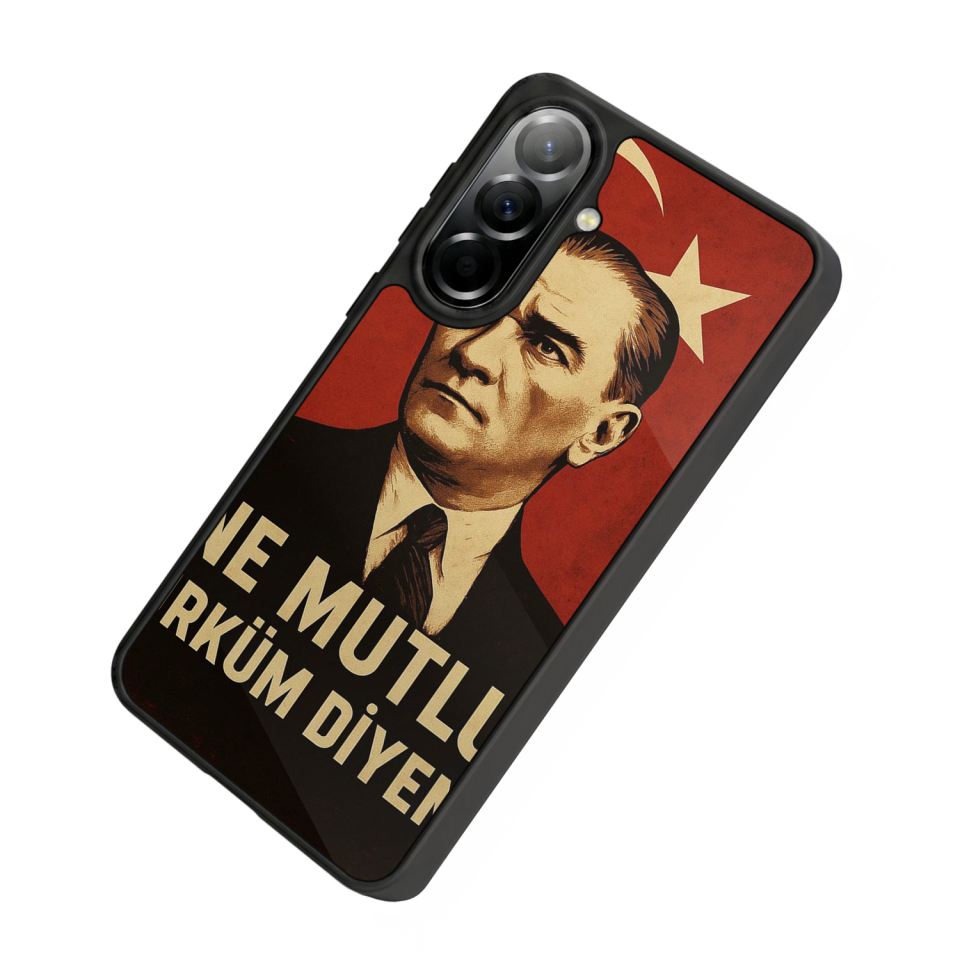 Samsung Galaxy A57 Uyumlu  Mustafa Kemal Ataturk Tasarımlı Glossy Premium Kılıf