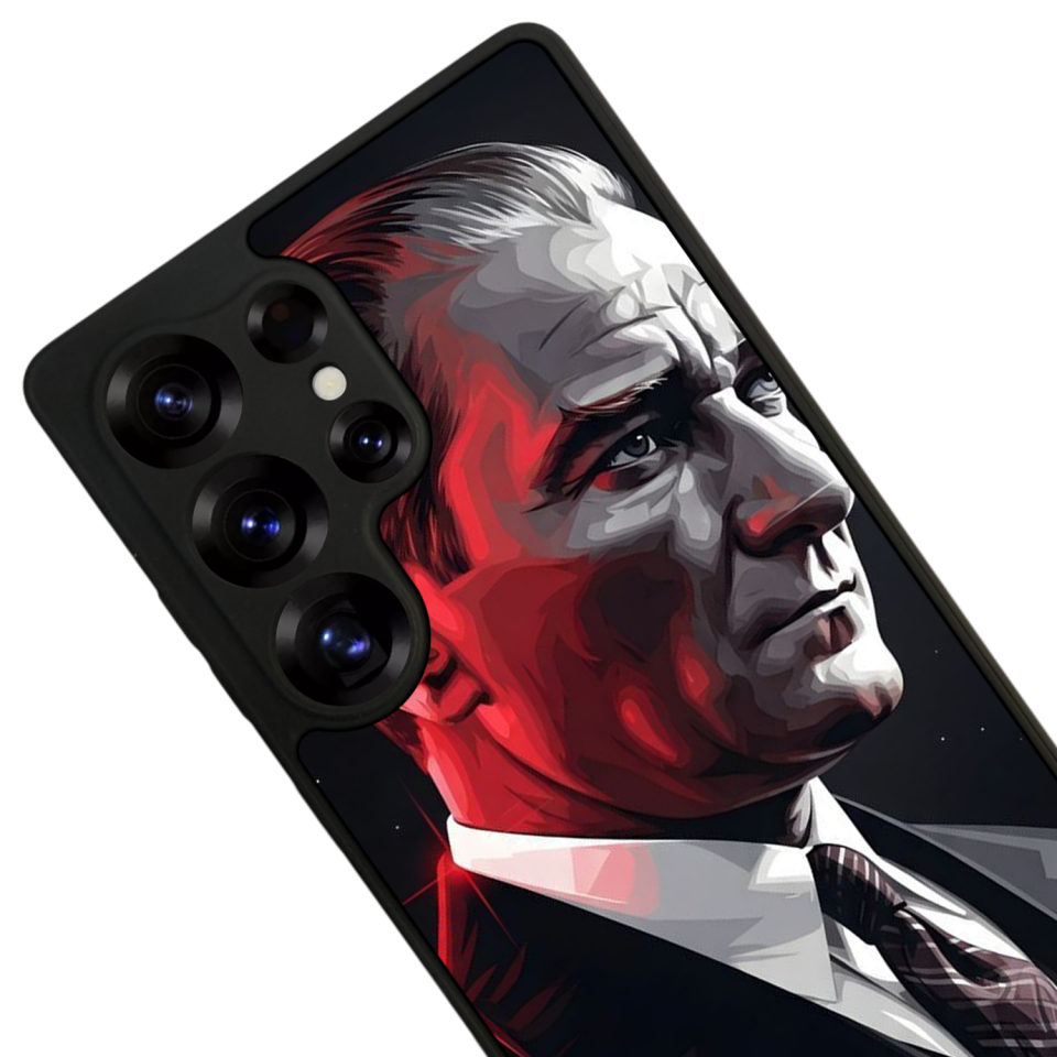 Samsung Galaxy S25 Ultra Uyumlu Mustafa Kemal Ataturk Tasarımlı Glossy Premium Kılıf